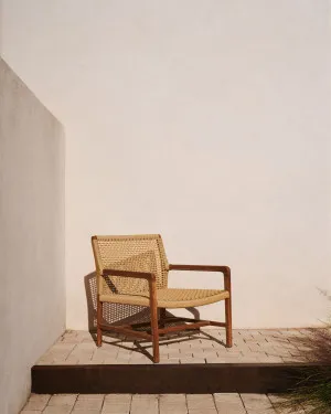 Sabolla armchair in solid teak by Kave Home, a Outdoor Chairs for sale on Style Sourcebook