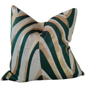 LAST ONE - Urban Chic 55cm Square - Green Peafowl by Macey & Moore, a Cushions, Decorative Pillows for sale on Style Sourcebook