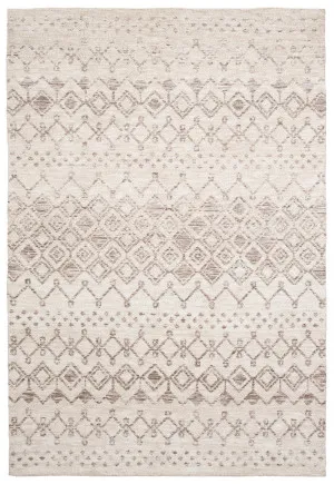 Harlow Ivory and Brown Tribal Rug by Miss Amara, a Contemporary Rugs for sale on Style Sourcebook
