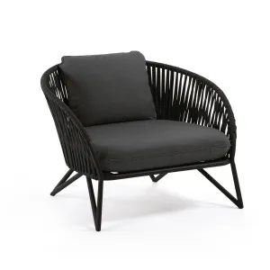 Branzie armchair in black cord by Kave Home, a Outdoor Chairs for sale on Style Sourcebook
