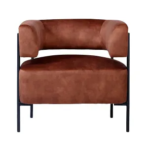 Teo Chair - Mottled Velvet Copper Brown by Urban Road, a Chairs for sale on Style Sourcebook