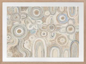 Yinaagang Neutral Framed Art Print by Urban Road, a Aboriginal Art for sale on Style Sourcebook