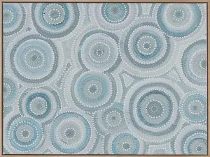 Nirrangi II Light Blue Canvas Art Print by Urban Road, a Aboriginal Art for sale on Style Sourcebook