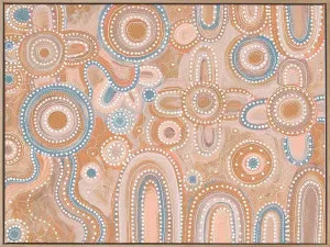 Yinaagang Blush Pink Canvas Art Print by Urban Road, a Aboriginal Art for sale on Style Sourcebook