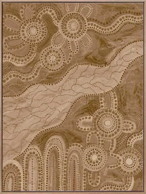 Bila IV Brown Canvas Art Print by Urban Road, a Aboriginal Art for sale on Style Sourcebook