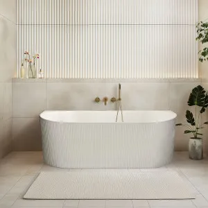 Attica Noosa Back to Wall Corner Bathtub Gloss White (Available in 1500mm and 1700mm) by Attica, a Bathtubs for sale on Style Sourcebook