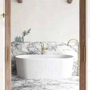 Attica Noosa Freestanding Bath Matte White (Available in 1500mm and 1700mm) by Attica, a Bathtubs for sale on Style Sourcebook