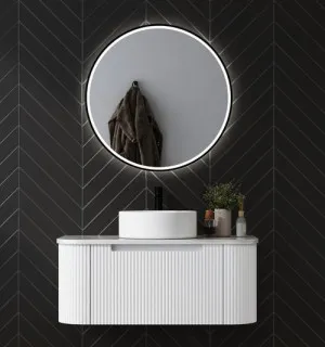 Aulic Petra Curved Matte White 900mm Single Bowl Wall Hung Vanity W/ German Hettich Runners by Aulic, a Vanities for sale on Style Sourcebook