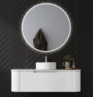 Aulic Petra Curved Matte White 1200mm Single Bowl Wall Hung Vanity W/ German Hettich Runners by Aulic, a Vanities for sale on Style Sourcebook