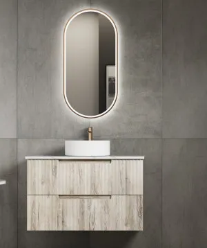 Aulic Tuscana Wood Grain 900mm Single Bowl Wall Hung Vanity W/ German Hettich Runners by Aulic, a Vanities for sale on Style Sourcebook