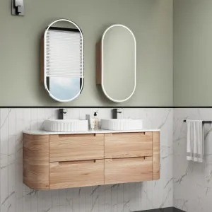 Aulic Briony Real Timber 1500mm Double Bowl Wall Hung Vanity by Aulic, a Vanities for sale on Style Sourcebook