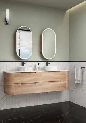 Aulic Briony Real Timber 1800mm Double Bowl Wall Hung Vanity by Aulic, a Vanities for sale on Style Sourcebook