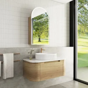 Aulic Carita Natural Timber 900mm Single Bowl Wall Hung Vanity by Aulic, a Vanities for sale on Style Sourcebook