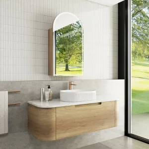 Aulic Carita Natural Timber 1200mm Single Bowl Wall Hung Vanity by Aulic, a Vanities for sale on Style Sourcebook