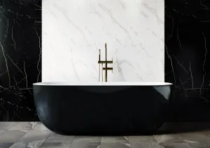 Bel Bagno Sapphire Freestanding Bathtub Semi Gloss Black 1650mm by Bel Bagno, a Bathtubs for sale on Style Sourcebook