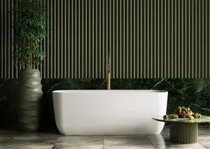 Bel Bagno Terriccio Freestanding Bathtub Matte White (Available in 1500mm and 1700mm) by Bel Bagno, a Bathtubs for sale on Style Sourcebook
