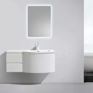 Bel Bagno Prospero Gloss White 1200mm Single Bowl Wall Hung Vanity and Basin by Bel Bagno, a Vanities for sale on Style Sourcebook