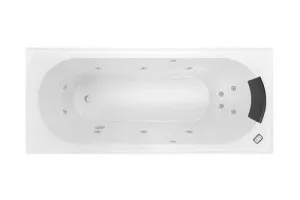 Decina Turin Inset Contour Spa Bath Gloss White (Available in 1520mm, 1665mm and 1790mm) with 12-Jets by decina, a Bathtubs for sale on Style Sourcebook