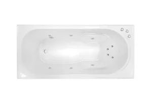 Decina Modena Inset Santai Spa Bath Gloss White (Available in 1515mm, 1635mm and 1785mm) with 10-Jets by decina, a Bathtubs for sale on Style Sourcebook