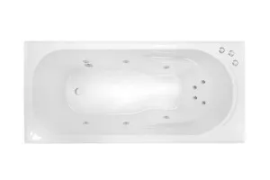Decina Prima Inset Santai Spa Bath Gloss White (Available in 1515mm, 1635mm and 1785mm) with 10-Jets by decina, a Bathtubs for sale on Style Sourcebook