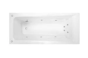 Decina Novara Inset Santai Spa Bath Gloss White (Available in 1525mm, 1653mm and 1665mm) with 10-Jets by decina, a Bathtubs for sale on Style Sourcebook