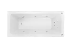 Decina Cortez Inset Santai Spa Bath Gloss White (Available in 1520mm and 1670mm) with 10-Jets by decina, a Bathtubs for sale on Style Sourcebook