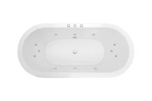 Decina Caval Inset Santai Spa Bath Gloss White 1790mm with 12-Jets by decina, a Bathtubs for sale on Style Sourcebook