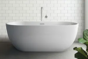 Decina Valentina Freestanding Bath Matte White (Available in 1500mm and 1700mm) by decina, a Bathtubs for sale on Style Sourcebook