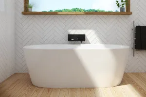 Decina Cool Freestanding Bath Gloss White (Available in 1500mm and 1790mm) by decina, a Bathtubs for sale on Style Sourcebook