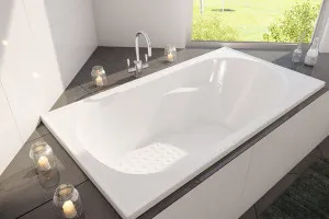 Decina Modena Inset Bath Gloss White (Available in 1210mm, 1515mm, 1635mm and 1785mm) by decina, a Bathtubs for sale on Style Sourcebook