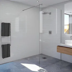 Decina M-Series Frameless Wall Fixed Panel Clear Glass Chrome
 by decina, a Shower Screens & Enclosures for sale on Style Sourcebook