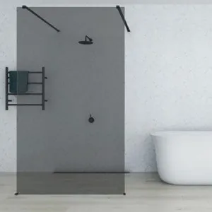 Decina M-Series Frameless Freestanding Panel Tinted Glass Black by decina, a Shower Screens & Enclosures for sale on Style Sourcebook