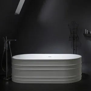 Gallaria Adua Freestanding Stone Bathtub White 1700mm by Gallaria, a Bathtubs for sale on Style Sourcebook