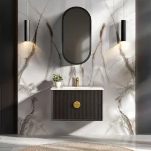 Infinity Kingo Matte Black 750mm Single Bowl Wall Hung Vanity by Infinity, a Vanities for sale on Style Sourcebook