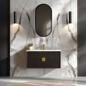 Infinity Kingo Matte Black 900mm Single Bowl Wall Hung Vanity by Infinity, a Vanities for sale on Style Sourcebook