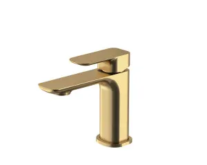 Oskar Basin Mixer 154mm Brushed Gold by Oskar, a Bathroom Taps & Mixers for sale on Style Sourcebook