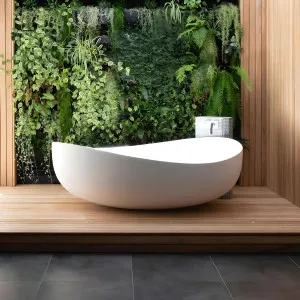 Pietra Bianca Onda Freestanding Stone Bathtub with Custom Colours 1800mm by Pietra Bianca, a Bathtubs for sale on Style Sourcebook