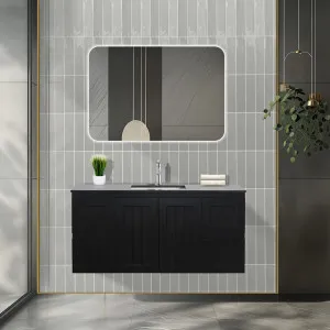 Poseidon Acacia Shaker Matte Black 1200mm Single Bowl Wall Hung Vanity by Poseidon, a Vanities for sale on Style Sourcebook