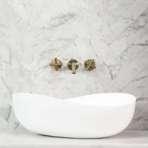 Enflair Wave Oval Shape Above Counter Basin Matte White 600mm by Enflair, a Basins for sale on Style Sourcebook