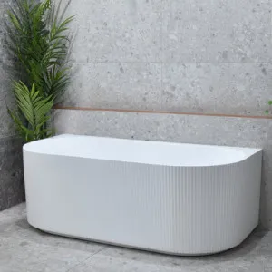 Enflair Brighton Groove Freestanding Back To Wall Bathtub Gloss White (Available In 1500mm and 1700mm) by Enflair, a Bathtubs for sale on Style Sourcebook