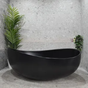 Enflair Wave Freestanding Bathtub Matte Black 1800mm by Enflair, a Bathtubs for sale on Style Sourcebook