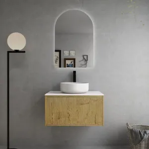 Ceto Bellevue Prime Oak 750mm Single Bowl Wall Hung Vanity by Poseidon, a Vanities for sale on Style Sourcebook