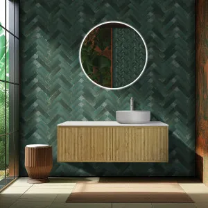 Ceto Bellevue Prime Oak 1200mm Single Bowl Wall Hung Vanity (Available in Left Hand Drawer and Right Hand Drawer) by Poseidon, a Vanities for sale on Style Sourcebook