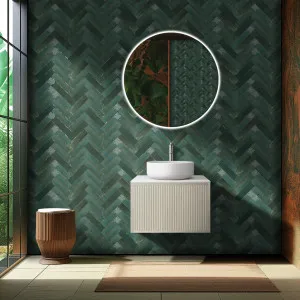 Ceto Bellevue Coastal Oak 600mm Single Bowl Wall Hung Vanity by Poseidon, a Vanities for sale on Style Sourcebook