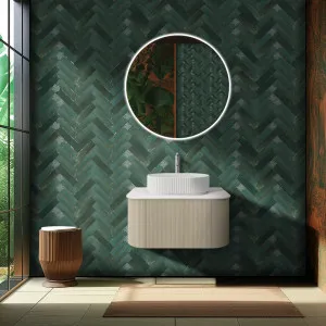 Ceto Bronte Coastal Oak 750mm Single Bowl Wall Hung Vanity by Poseidon, a Vanities for sale on Style Sourcebook