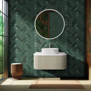 Ceto Bronte Coastal Oak 900mm Single Bowl Wall Hung Vanity by Poseidon, a Vanities for sale on Style Sourcebook