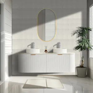 Ceto Avalon Matte White 1500mm Double Bowl Wall Hung Vanity by Poseidon, a Vanities for sale on Style Sourcebook