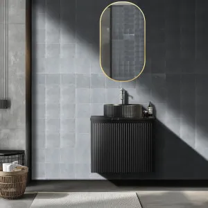 Ceto Brindabella Matte Black 600mm Single Bowl Wall Hung Vanity
 by Poseidon, a Vanities for sale on Style Sourcebook