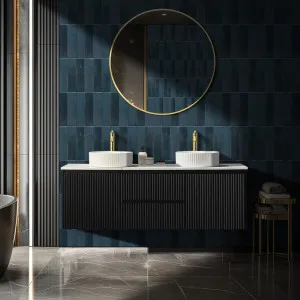 Ceto Brindabella Matte Black 1500mm Double Bowl Wall Hung Vanity
 by Poseidon, a Vanities for sale on Style Sourcebook