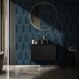 Ceto Kirribilli Matte Black 750mm Single Bowl Wall Hung Vanity
 by Poseidon, a Vanities for sale on Style Sourcebook